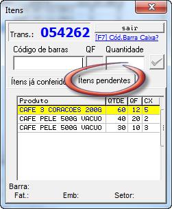 8 Campos da consulta: Produto: Nome do produto QTDE: Quantidade unitária a restante ser embarcada QF: Quantidade fracionada CX: Quantidade de caixas restante a ser embarcada Finalizando requisição