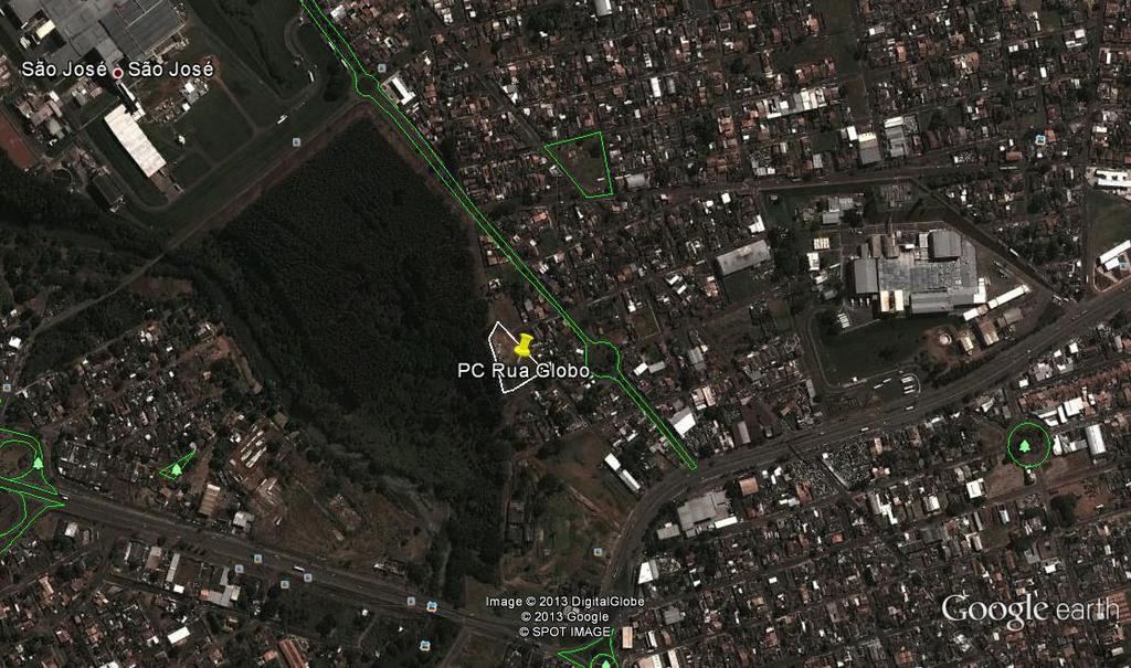 No ponto crítico do bairro São José, Figura 15, foram coletadas 7,7 toneladas no período de janeiro a maio de 2013. Esse foi o que apresentou maior quantidade de resíduos coletado.