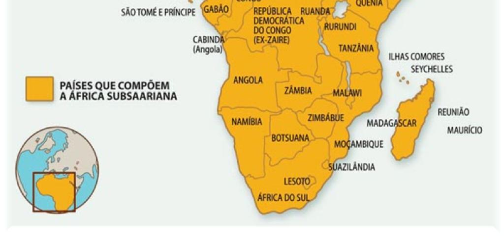 Quénia, República Centro-Africana, Ruanda, República Democrática do Congo (Ex-Zaire), São Tomé e