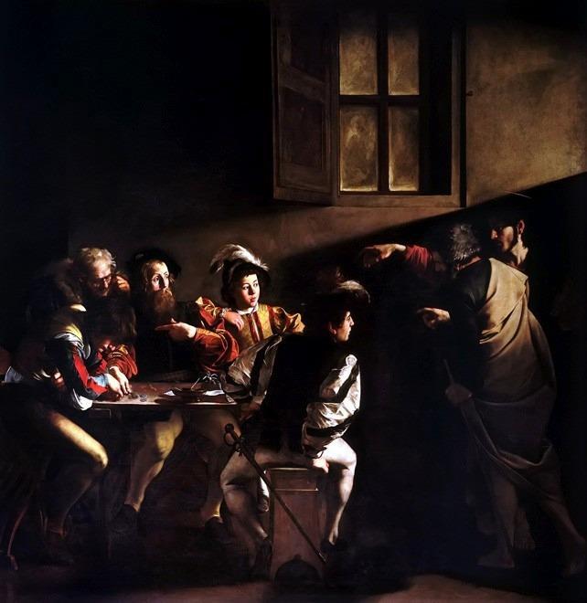 Caravaggio: A vocação de Mateus.