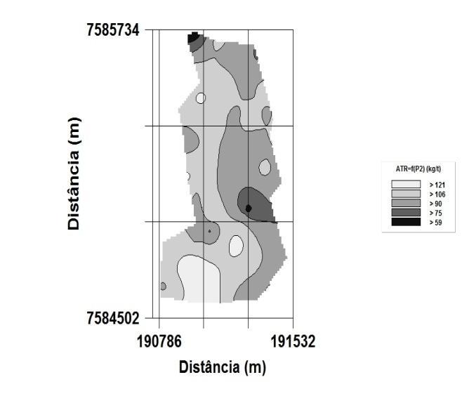 Tabela 2. Modelos e parâmetros ajustados aos semivariogramas experimentais e cruzados para os componentes tecnológicos da cana-de-açúcar e o teor de fósforo de um Latossolo Vermelho distrófico.