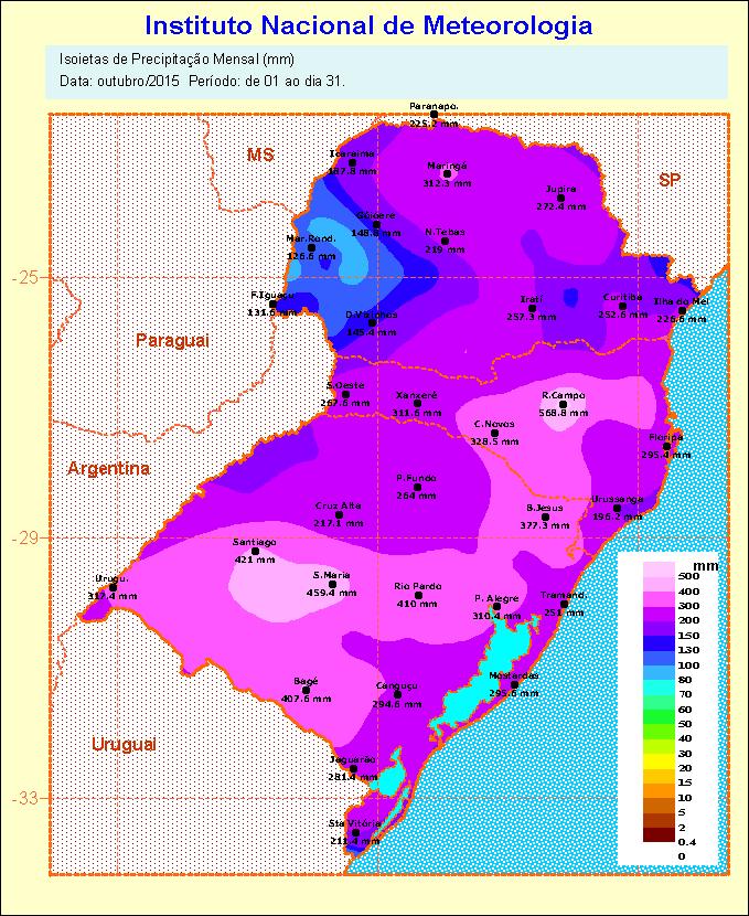 Ano 13 / Número 11 BOLETIM CLIMÁTICO DEZEMBRO JANEIRO - FEVEREIRO (2015-2016) Estado do Rio Grande do Sul Resp. Técnica: 8 0 DISME/INMET e CPPMet/UFPEL Porto Alegre, 23 de novembro de 2015.