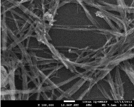 Figura 2 Imagens de MEV das amostras (a) ISO-NaOH; (b) ISO-1 h e (c) ISO-3 h.