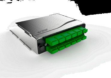 Ponto de Consolidação e Cassete LGX Ao longo da distribuição horizontal, seguindo o conceito de instalações rápidas e confiáveis. A solução LGX aparece como elemento principal da rede passiva.