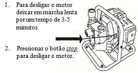 aquecer; Passo 7: Acelerar gradativamente o motor até a rotação necessária para puxar a água. Obs.