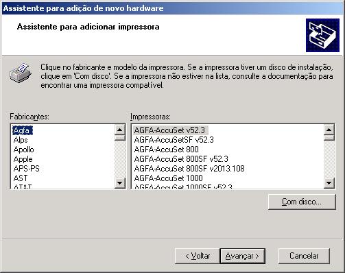 Para carregar o driver PCLe para Windows 2000, vá até D:\Win2000\Portuges\Pcle (considerando que a letra da sua unidade de CD-ROM é D: