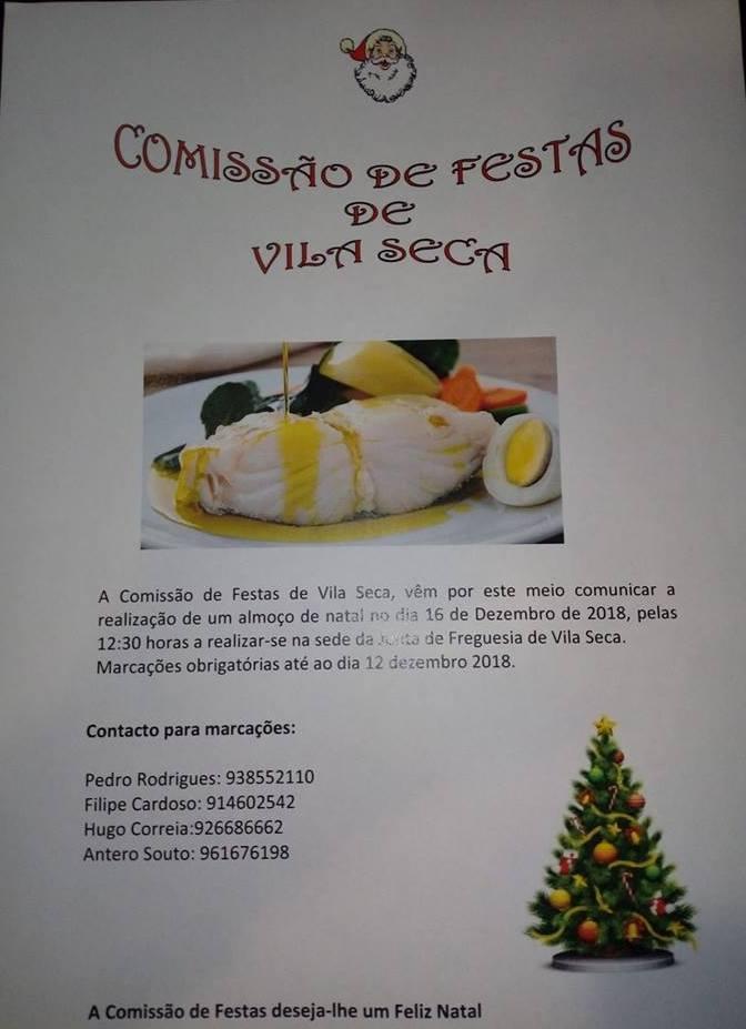 Dia 16 Almoço de Natal em Vila Seca