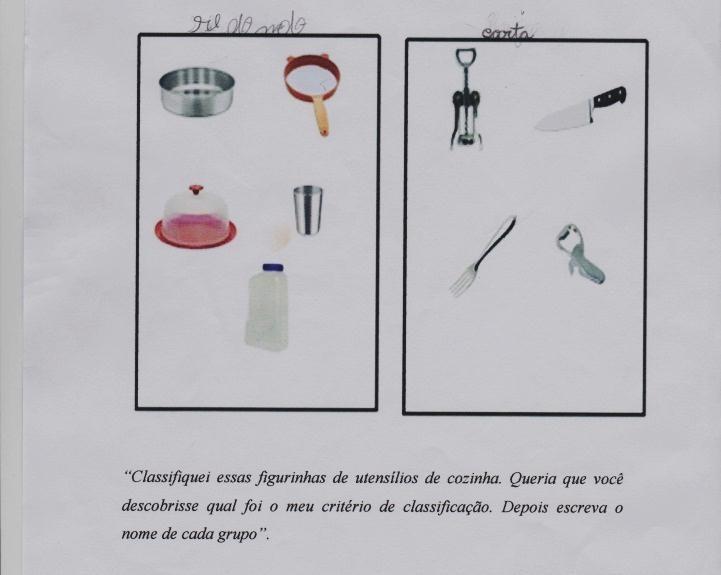 108 Na Atividade F1, também encontramos a estratégia o aluno cria critério, no entanto, podemos observar na Tabela 6 que apenas 1 (uma) dupla de cada turma utilizou esse tipo de estratégia.