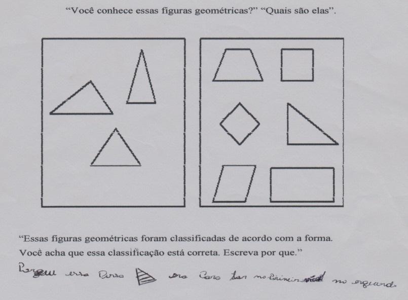 Nessa atividade o aluno foi solicitado a identificar o elemento incorreto no grupo do quadrilátero. A Figura 4.