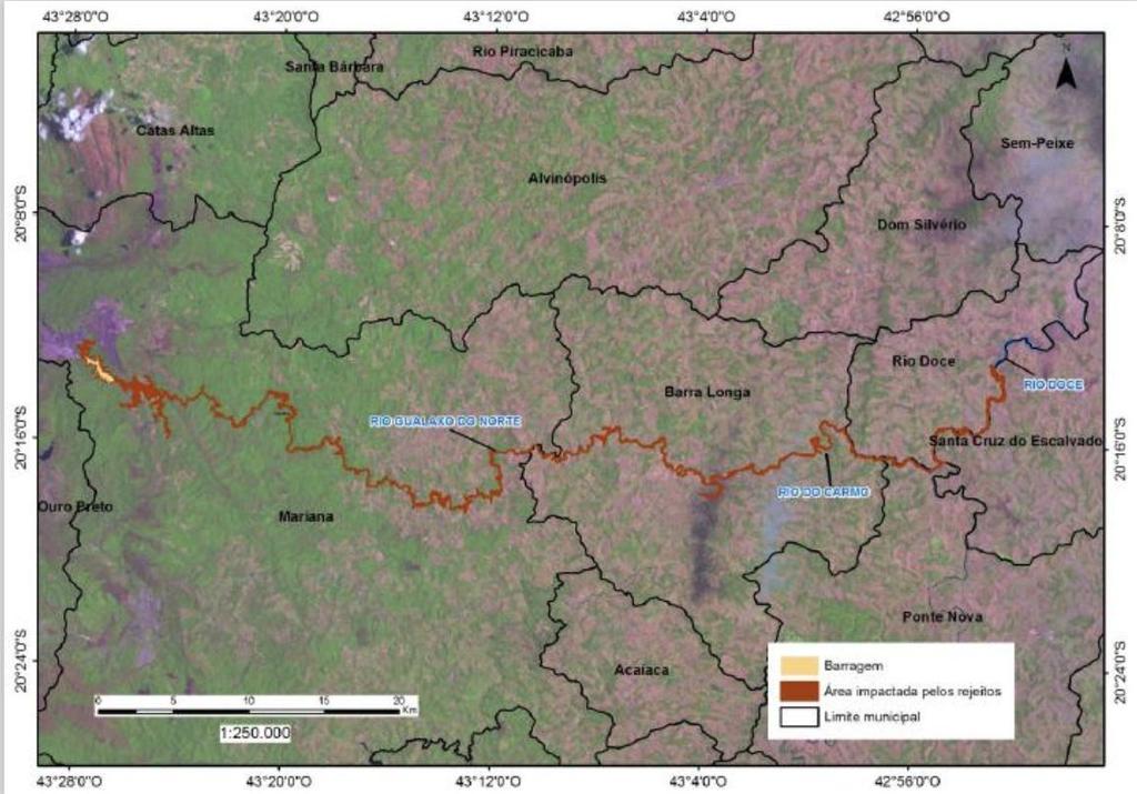 microrregional e para tal considerou os efeitos objetivos da onda de lama sobre as comunidades atingidas nos municípios de Mariana, Barra Longa, Rio Doce e Santa Cruz do Escalvado.