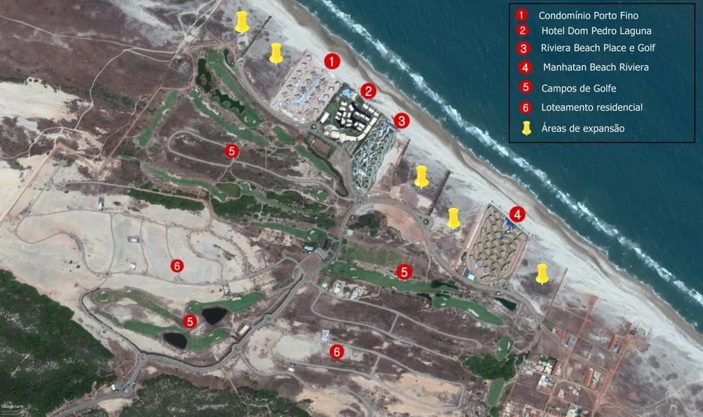 104 Figura 32: Imagem de satélite do complexo turístico Aquiraz Riviera. Fonte: Google Earth.