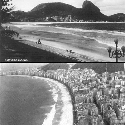 Figura 2: Praia de Copacabana na década de 1920 e na década de 1950, respectivamente. 34 Fonte: Acervo Copacabana em Fotos.