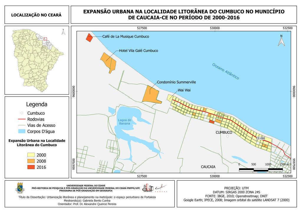 87 Mapa 04: Expansão urbana da localidade do Cumbuco