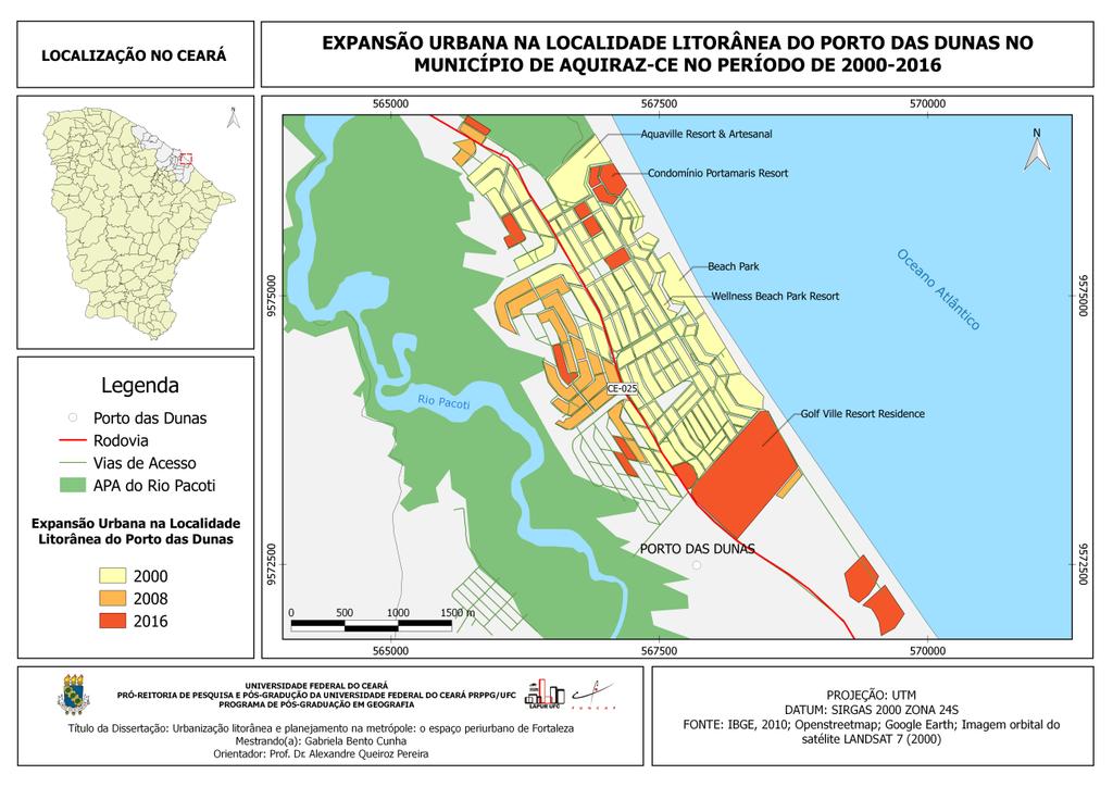 Mapa 05: Expansão urbana da localidade do Porto das