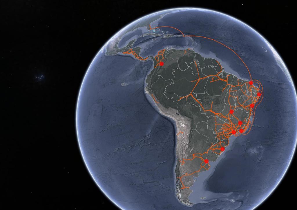 Redes Iluminadas Mais de 150 mil km de