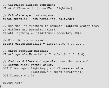 float4 ocolour: : COLOR, uniform float4x4 modelviewprojection) { oposition = mul