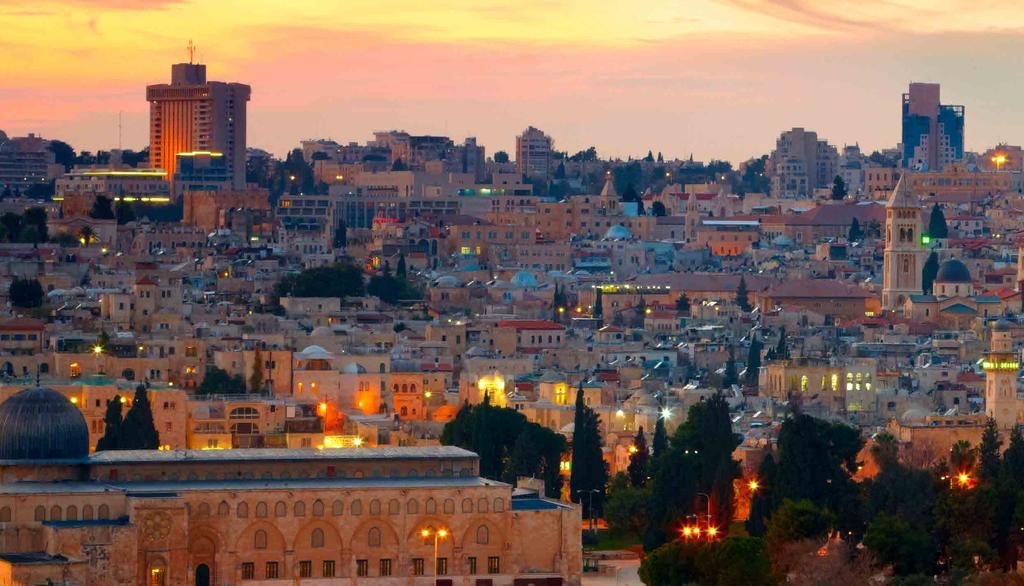 Israel Inesquecível 9 Dias Visitando: Tel Aviv / Jerusalém / Belém / Vale do Jordão / Safed / Galiléia / Nazaré / Tiberíades / Acre / Haifa / Cesareia / Jaffa Saídas 2018 / 2019 TEL AVIV: