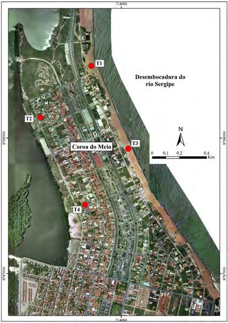 2. Materiais e Métodos Para a operacionalização dos objetivos apontados, o presente trabalho foi conduzido em três etapas: análise da evolução da desembocadura fluvial em longo prazo, avaliação da