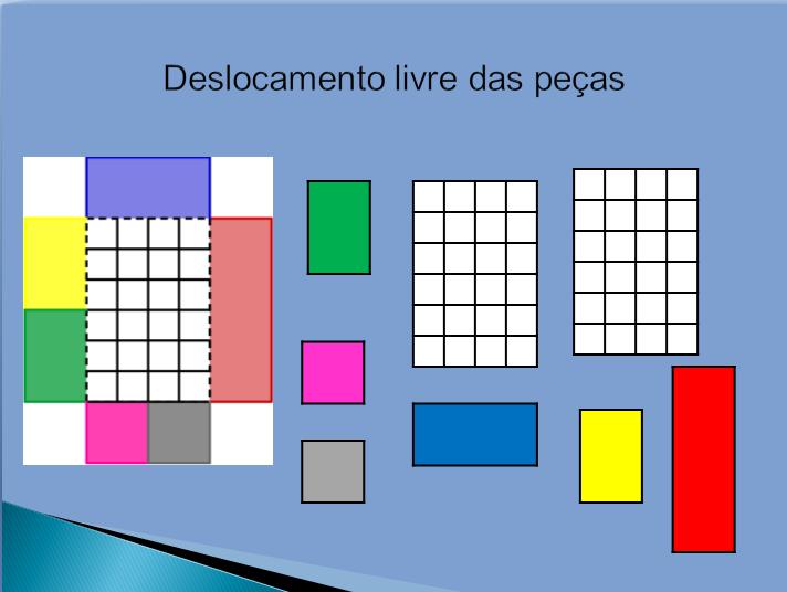 Figura 1: Painel de Equivalência Figura 2: Pecas que compõe o Painel de Equivalência Orientações para Construção: O painel deve ser constituído por sete (7) peças, sendo que cada peça branca será