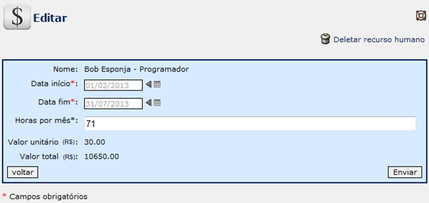 Estimar os custos - Recursos humanos Para cada recurso humano alocado ao projeto devem ser estimados