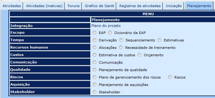 Exportar o plano do projeto Exportar o plano do projeto Ao clicar no link Plano do projeto é