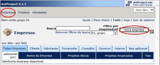 Cadastrar organização Cadastrar organização