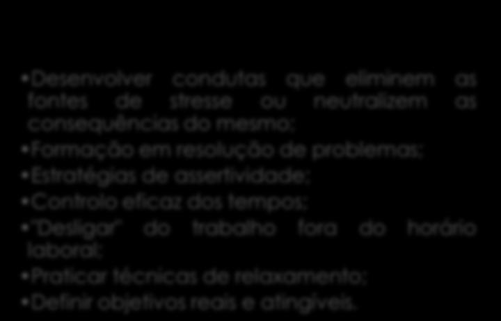 em resolução de problemas; Estratégias de assertividade; Controlo eficaz