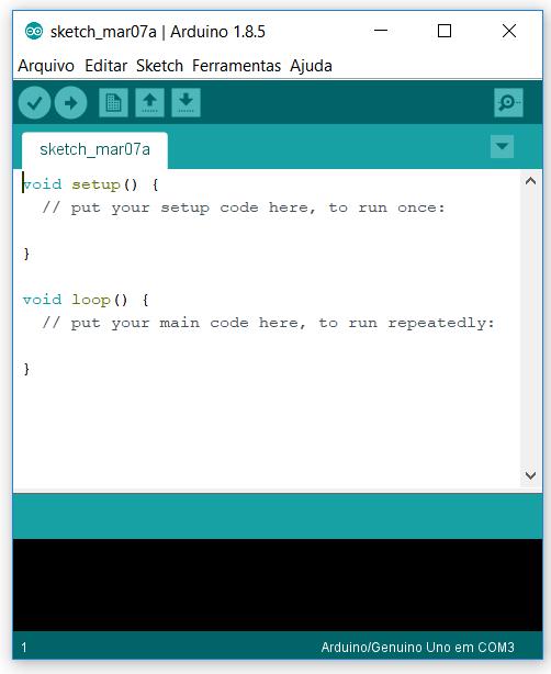 3. IDE DO ARDUINO Características da IDE do Arduino É o ambiente de programação do Arduino; Pode ser programado em liguagem C; Executa as instruções sequencialmente; Traduz o