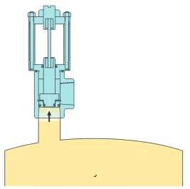 Quando os dispositivos de disco ou pino de ruptura são usados, recomenda-se que a pressão de projeto do vaso seja suficientemente acima da pressão de operação, para prever margem suficiente entre a