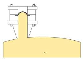 Figura: Pino de ruptura ou disco de ruptura usado como dispositivo de alívio de pressão único ou primário 3.2.