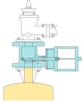 O uso de disco ou pino de ruptura, em série com a válvula de alívio de pressão, também é aconselhável em vasos de pressão que contenham substâncias, onde a perda de produto valioso por vazamento na