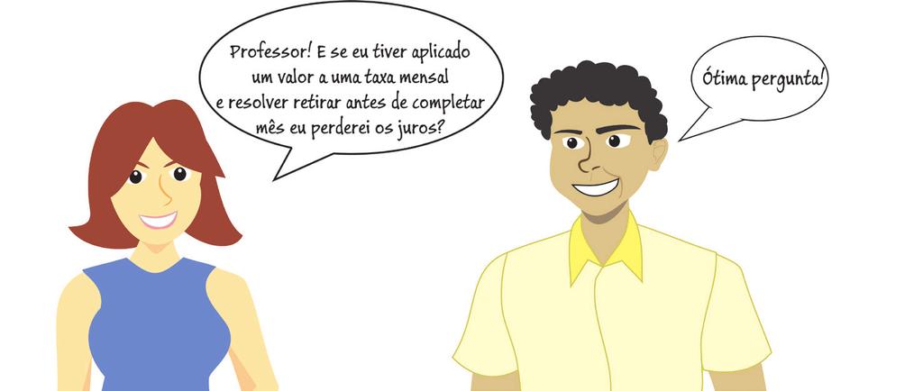 O recurso de dividir a taxa só fucioa com juros simples ou taxas omiais. Quado se trabalha com taxas de juros efetivas em juros compostos, é ecessário utilizar o coceito de equivalêcia de taxa.