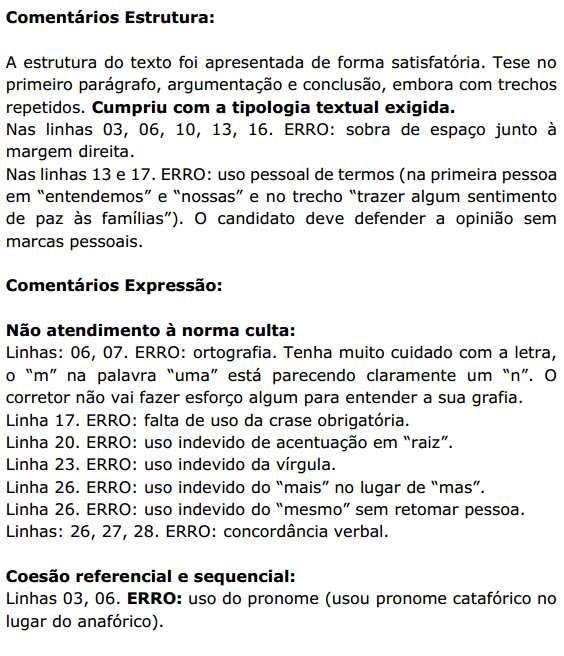 Após isso, o espelho de correção formato ENEM será preenchido. Você recebe tudo em PDF!