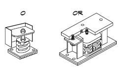 Molas alojadas em montagens fechadas têm a vantagem de parar o movimento lateral (Tipo V) ou movimento vertical.