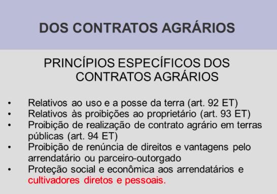 Excepcionalmente, poderão ser arrendadas ou dadas em parceria terras de propriedade púbica, quando: a) razões de segurança nacional o determinarem; b) áreas de núcleos de colonização