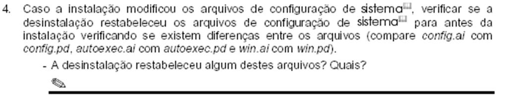 Seção 8 Avaliação da Desinstalação 8.