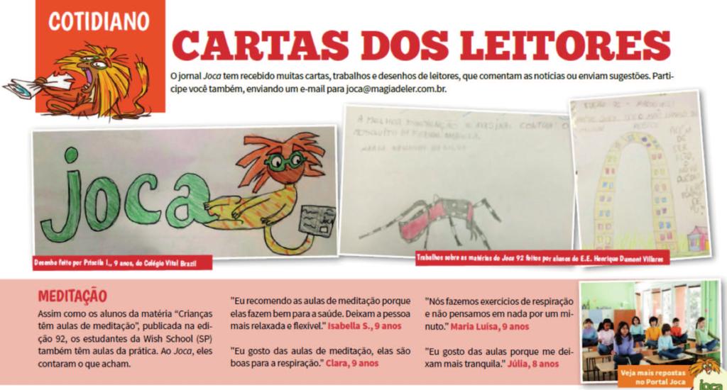 5. Leia com anteção o texto e depois responda ao que é pedido. 5 o ANO 4 o Bimestre Jornal Joca. Edição 93, 2ª quinzena abril/2017.