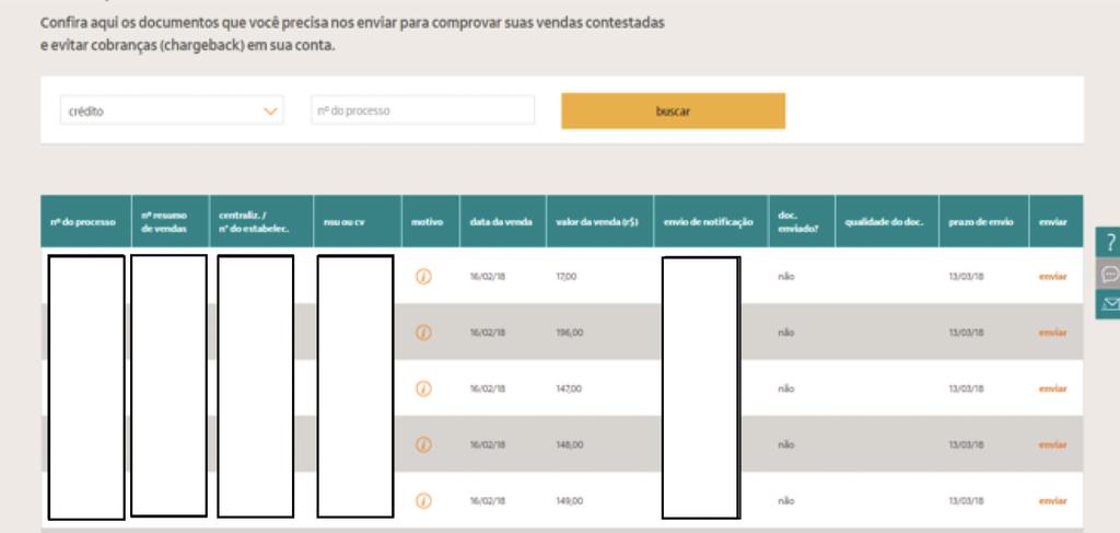 Portal de serviços Rede 04 Informar o tipo de venda (crédito ou débito) no dropdown