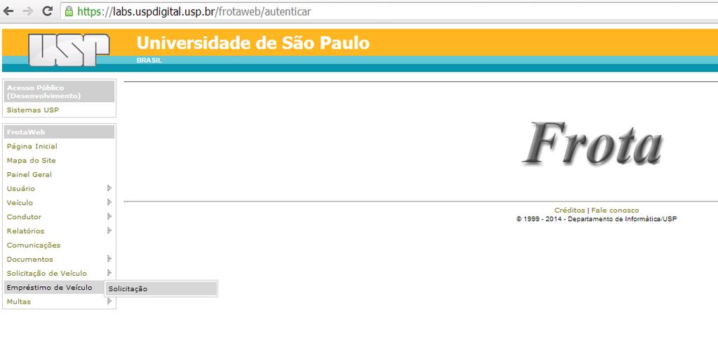 ROTEIRO DE SOLICITAÇÃO E AGENDAMENTO DE VEÍCULO