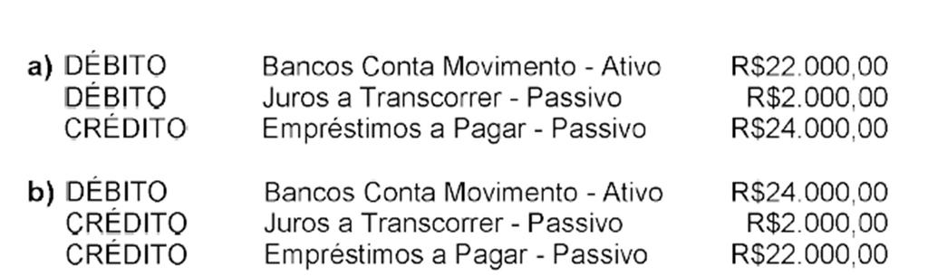 Comentários: Precisamos entender que, de acordo com as normas de contabilidade em vigor, especialmente o CPC 08, o custo de transação deve ser contabilizado ao longo do tempo.