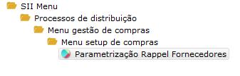 3. Parametrizações A parametrização das taxas a atribuir desconto é colocada em função da conta do fornecedor e do código contabilístico dos artigos.