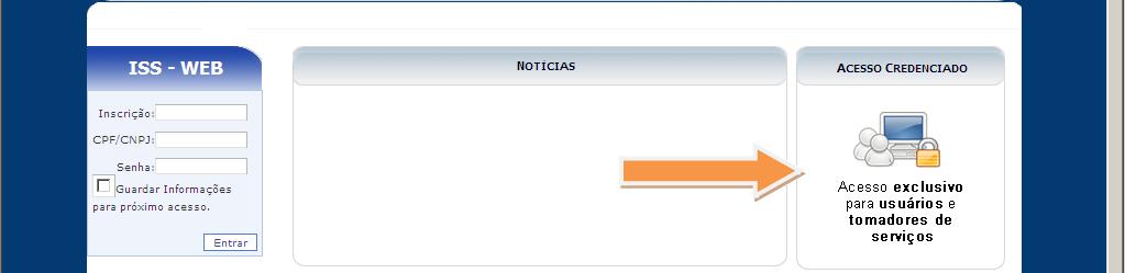 Tela de Cadastro Usuário Credenciado O Funcionário ou contador da empresa ao se cadastrar deve informar o seu email para que uma senha