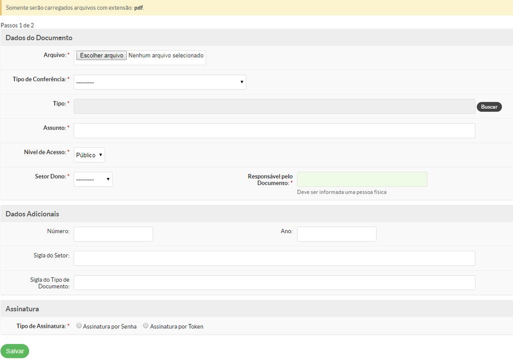 Adicionar ao processo: Ao definir qual documento deve compor o processo, clique no botão Adicionar ao processo, e o sistema irá vincular o documento ao processo.