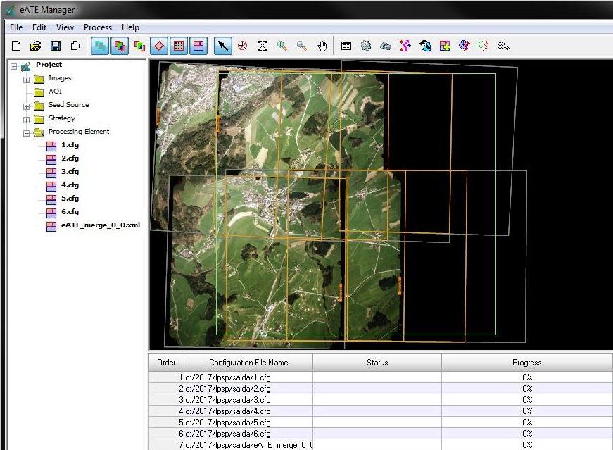 Geração do DTM a partir do módulo eate (15) Ative a opção Generate Processing Elements, na aba Process - Opcionalmente: ícone O Erdas Imagine irá criar