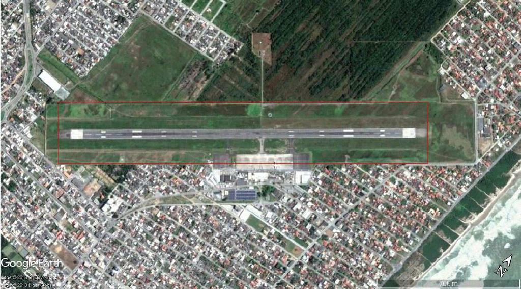 24 safety área), ao passo que a ICAO se refere a uma área análoga como faixa de pista (do inglês, runway strip).