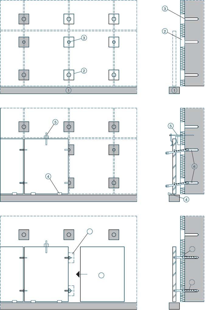 SUPORTES DE FIXAÇÃO DE CHUMBAR.2 Método Construtivo Os suportes devem ser fixos à parede (betão ou alvenaria) com comprimento adequado.