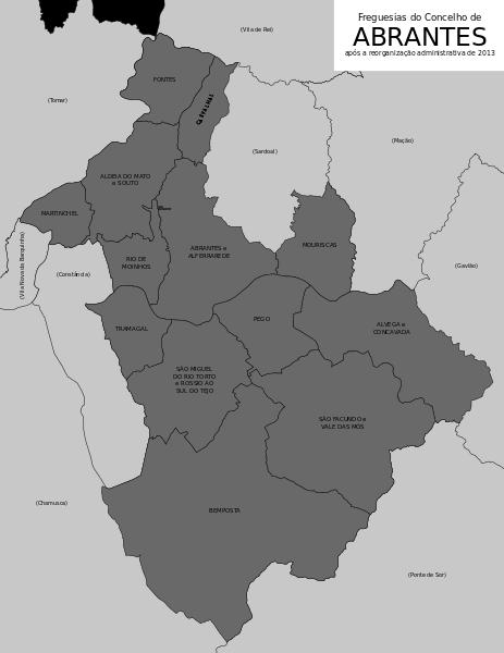 5.1.1 Concelho de Abrantes O Concelho de Abrantes ocupa uma área total de aproximadamente 713 km² possui cerca de 39 325 habitantes (Censos definitivos de 2011, INE) e 5694 canídeos registados (dados