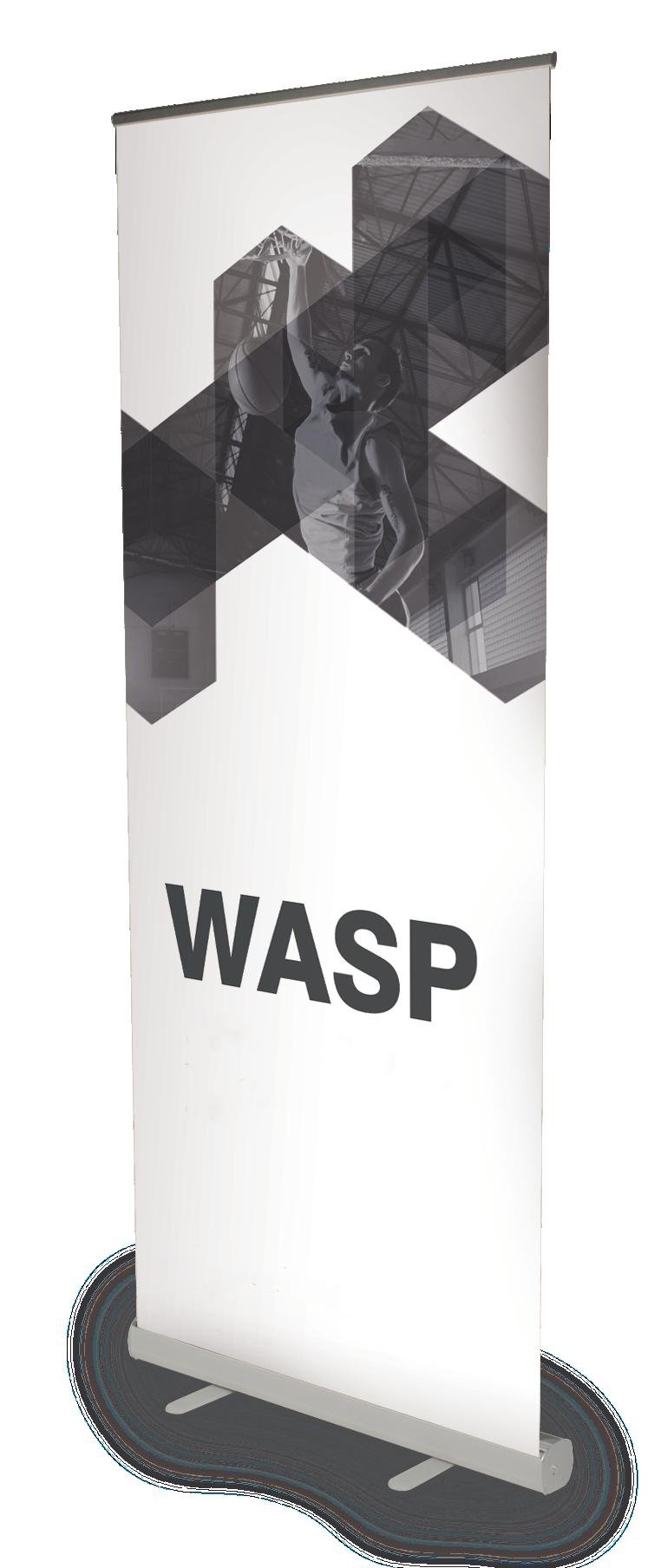 Roll-ups Wasp - Régua superior de mola - Mastro tripartido - Laterais de