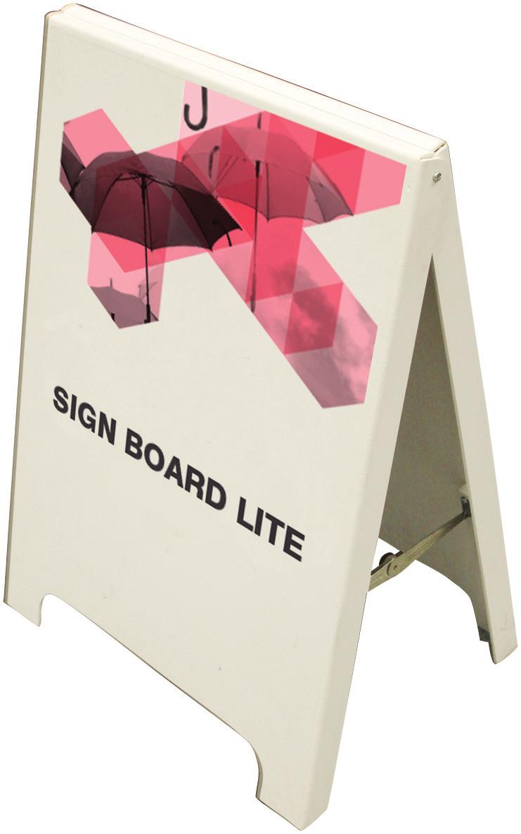Expositores para Exterior Sign Board Lite - Cavalete dupla-face em PVC - Para colagem de