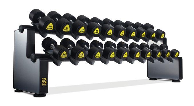 RACK DUMBBELL (10 pares) Suporte para os Dumbbells (saddle) à prova de impacto Acabamento em aço